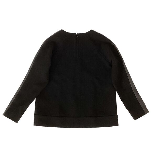 MADEWELL Women’s Small S Leather Insert Trim Black Longsleeve Top Shirt Madewell - Picture 8 of 14